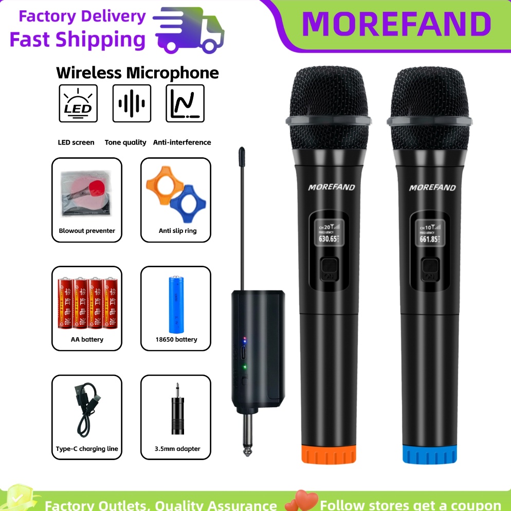 Mikrofon nirkabel mikrofon Mikrofon profesional Mikrofon Handheld UHF Wireless Mikrofon v I3G4