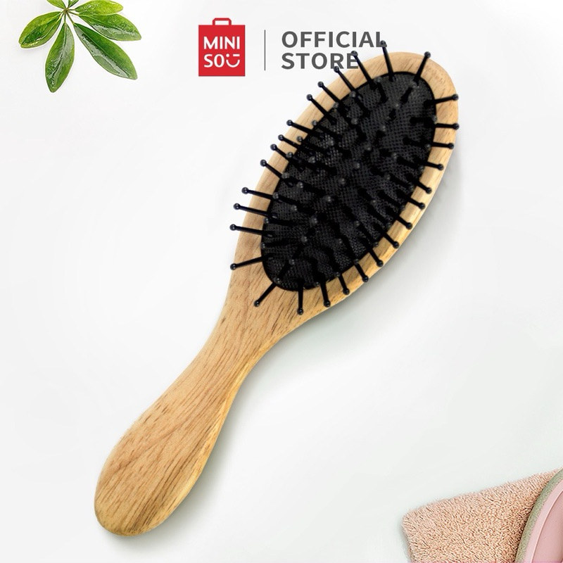PRELOVED MINISO Sisir Rambut kayu Wanita Hair Brush Massage Comb Anti-static Comb sisir rambut ronto