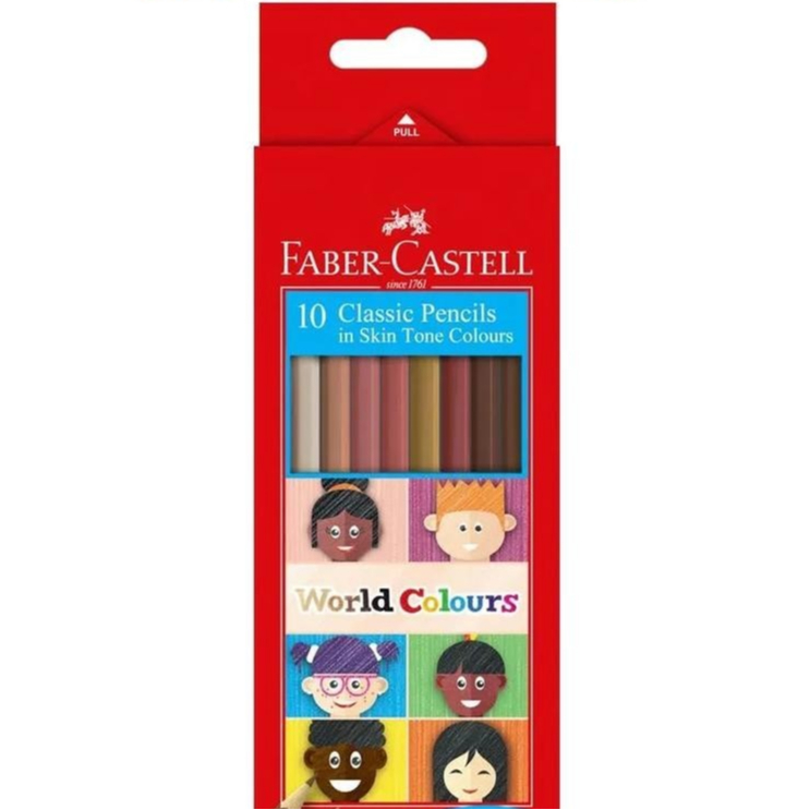 

TBMO CLASSIC PENCILS COLORS IN SKIN TONE WORLD ISI 10PCS FABER-CASTEL 115802