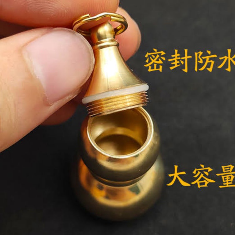 KODE W74S Liontin Tabung Labu Kuningan Super Tebal Import Size Besar