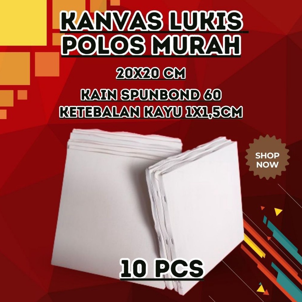 

kanvas lukis polos murah 2x2 cm harga grosir isi 1 pcs u V3U5