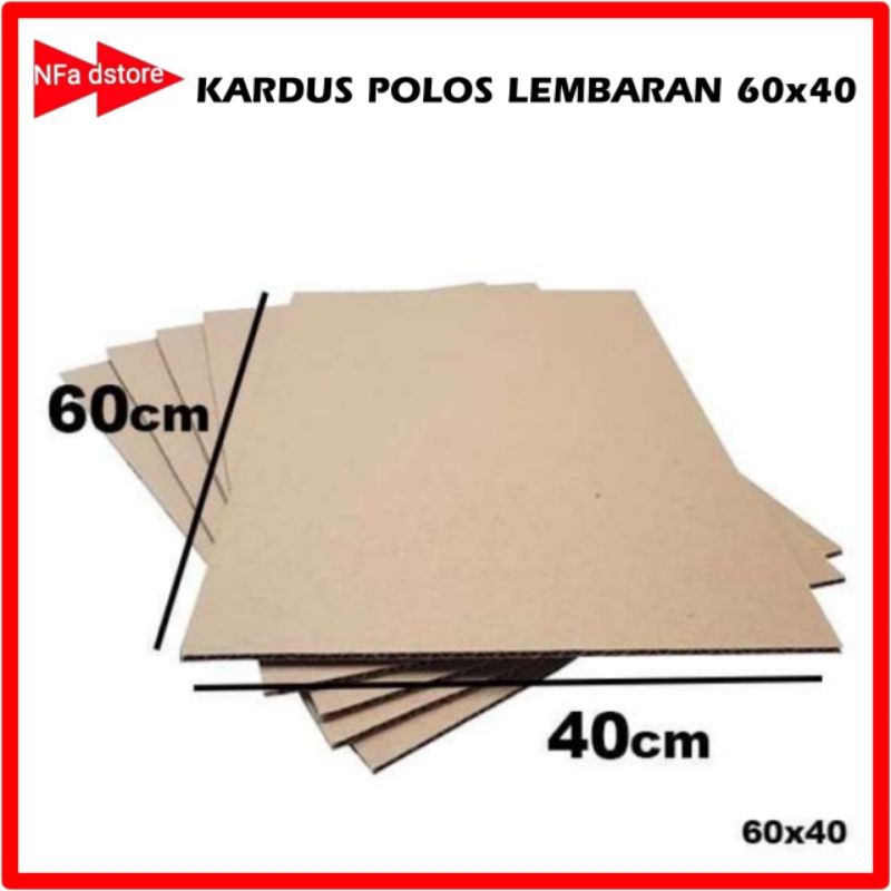 

Kardus Karton Lembaran Polos 60x40