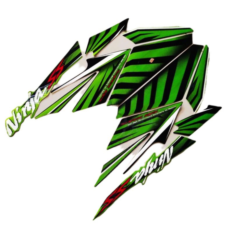 STIKER STRIPING NINJA SS 2014 ZEBRA HIJAU METALIK
