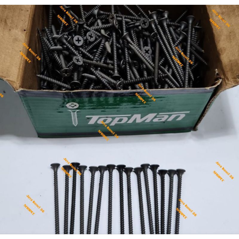 Sekrup Gypsum 7 cm 63 inch Topman / Skrup Gypsum 3" Per Dus Kotak