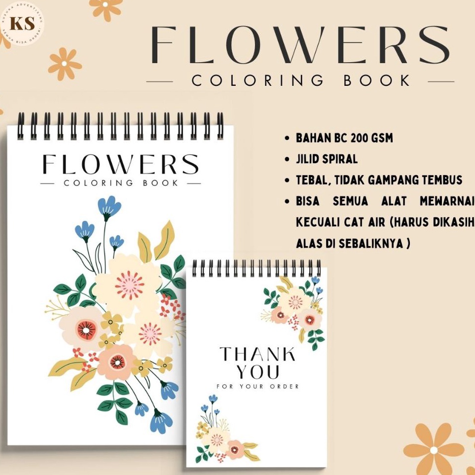 

Flowers Coloring Book Cozy Book Adult Buku Mewarnai Remaja Dewasa Spiral Kertas Tebal Tema Bunga g Z4G6