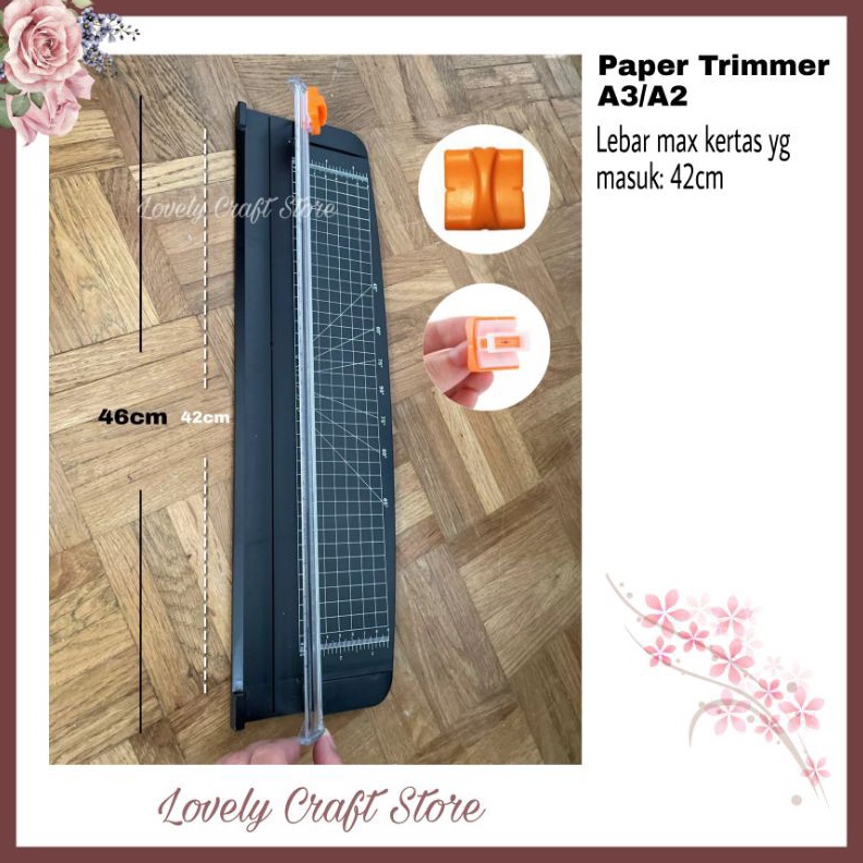 

LovelyCraftStore Paper Trimmer Cutter A5 A4 A3 F4 dan max A2 sisi pendek Lebar Kertas masuk up to 42cm g I1D3