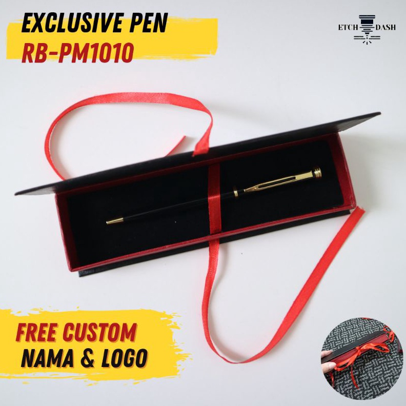 

Pulpen Custom Pulpen Eksklusif Free Grafir NamaLogo Box Pita Souvenir Pulpen Exclusive Pen RBPM11 c T8X2