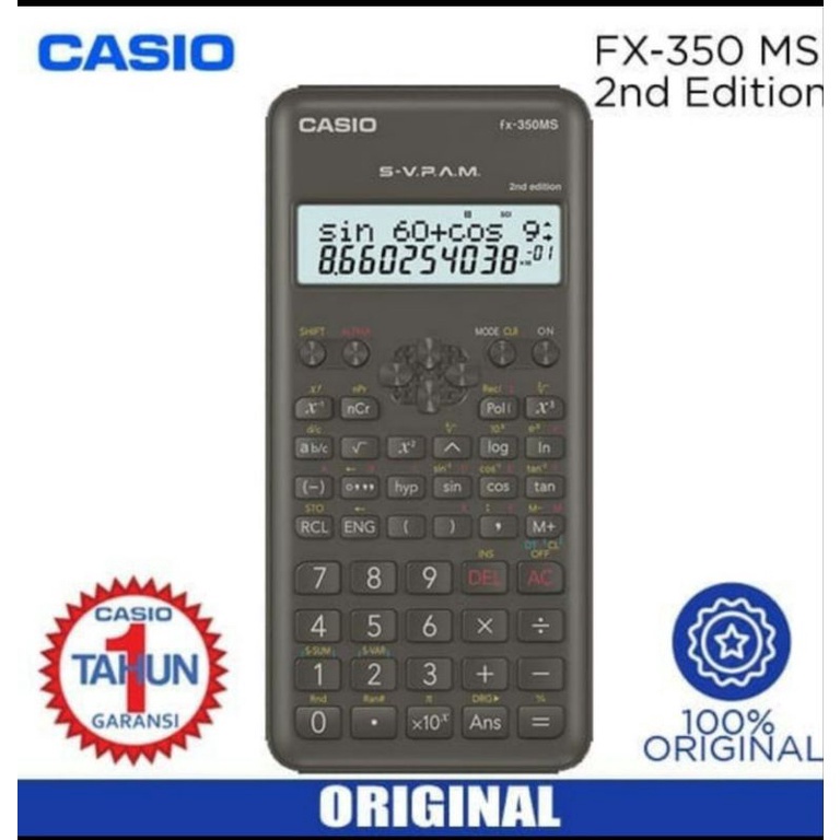 

BERKUALITAS CASIO FX35MS Scientific Kalkulator