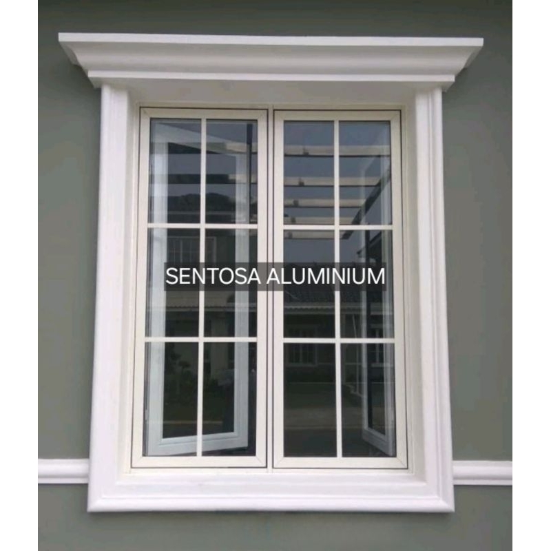 JENDELA ALUMINIUM DOUBLE DAUN ORNAMEN T200 X L110