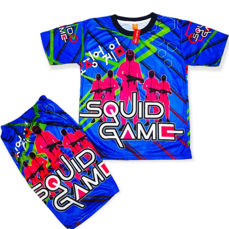 PESTA DISKON SETELAN BAJU ANAK GAME SQUID SETELAN BAJU GAME SQUID