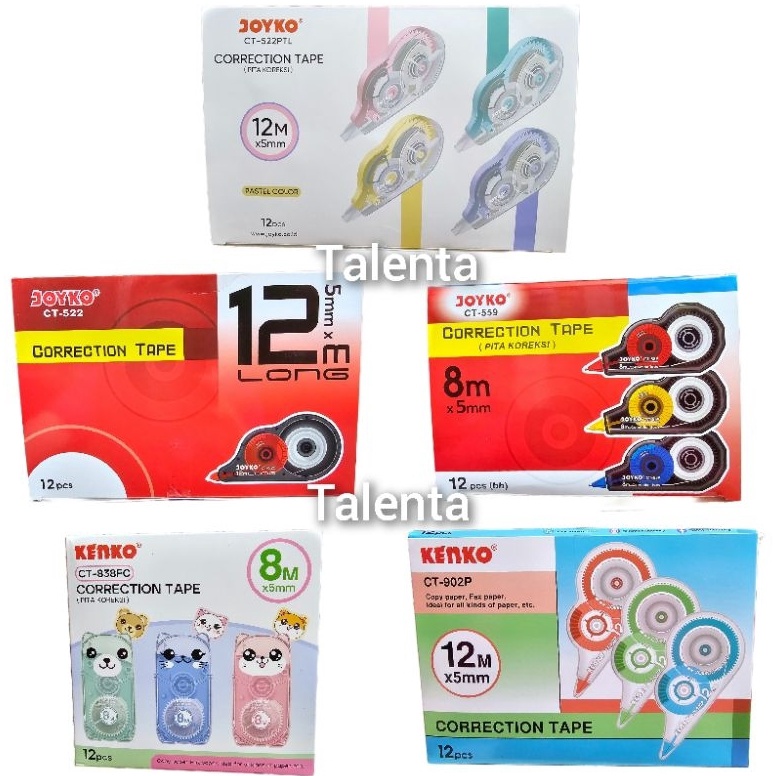 

Tipex Roll JOYKO Correction Tape Grosir 12 Pcs d X5K3