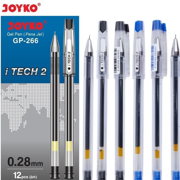 

1LS12PCS PULPEN PEN GEL JOYKO I TECH 2 GP266 28mm PEN HI TECH l T7I7