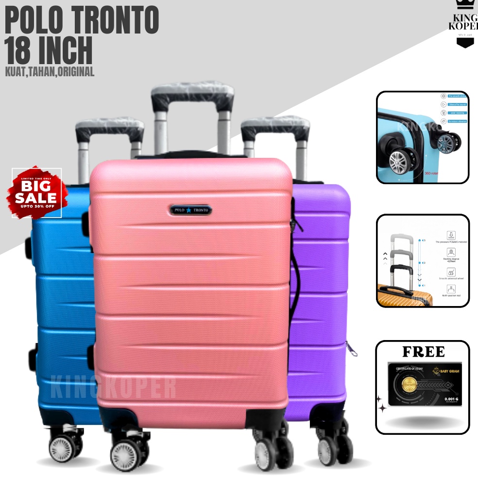 KODE D35D Koper 18 inch Polo 32 ukuran cabin  kabin  koper fiber  koper import  koper murah