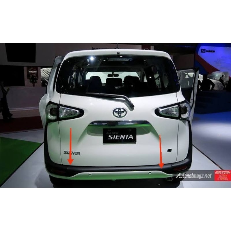 Extension Moulding Cover Spoiler Bemper Bumper Belakang Sienta Original Toyota