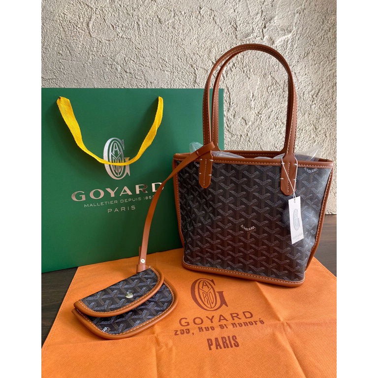 TAS GOYARD ANJOU SET POUCH TOTE BAG WANITA IMPORT PREMIUM QUALITY FREE PAPERBAG KODE B3M9