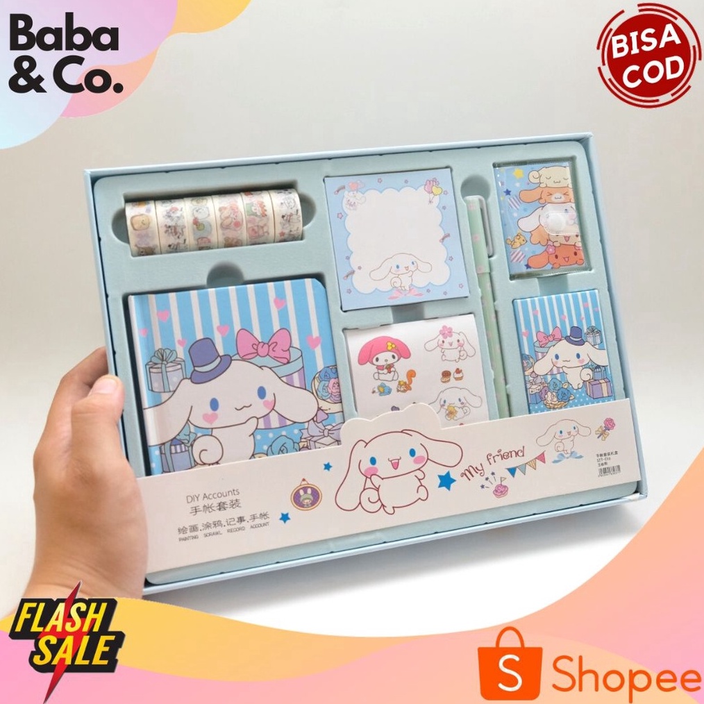 

KODE A7X JURNAL 7 IN 1 MELODY DAN CINNAMOROLL PAKET MURAH BUKU HARIAN ALAT TULIS ESTETIK LETTERING BOOK LETTERING PEN BUKU LETTERING