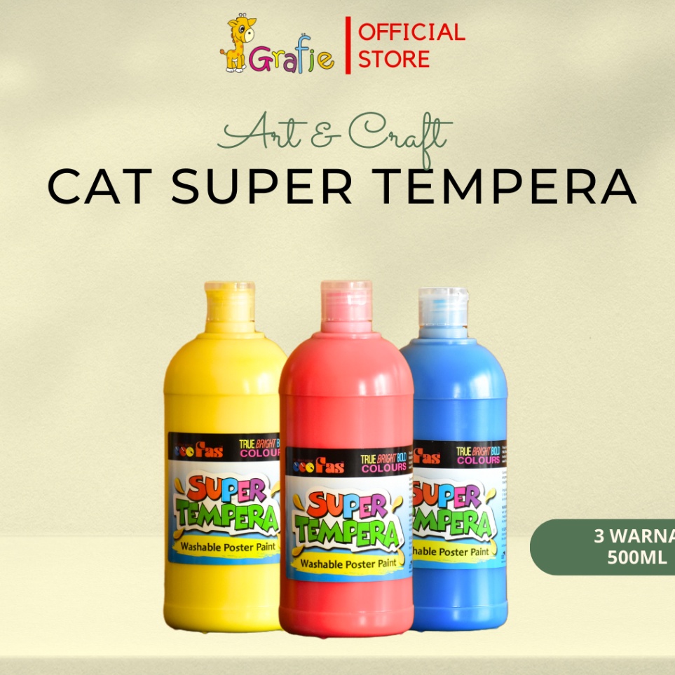 

GRAFIE Cat Finger Painting Anak Washable Poster Paint 3 Color 5ml k E1N5