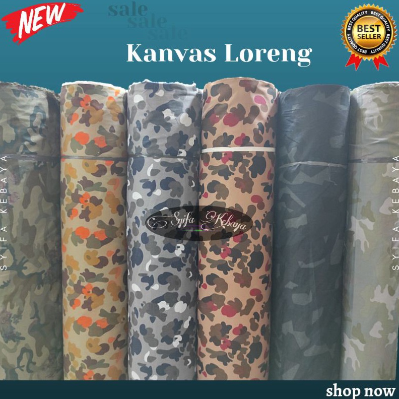 KODE M83A Kain Kanvas Motif Loreng TNI Kanvas Motif Premium Canvas Motif Bahan Celana  Jaket