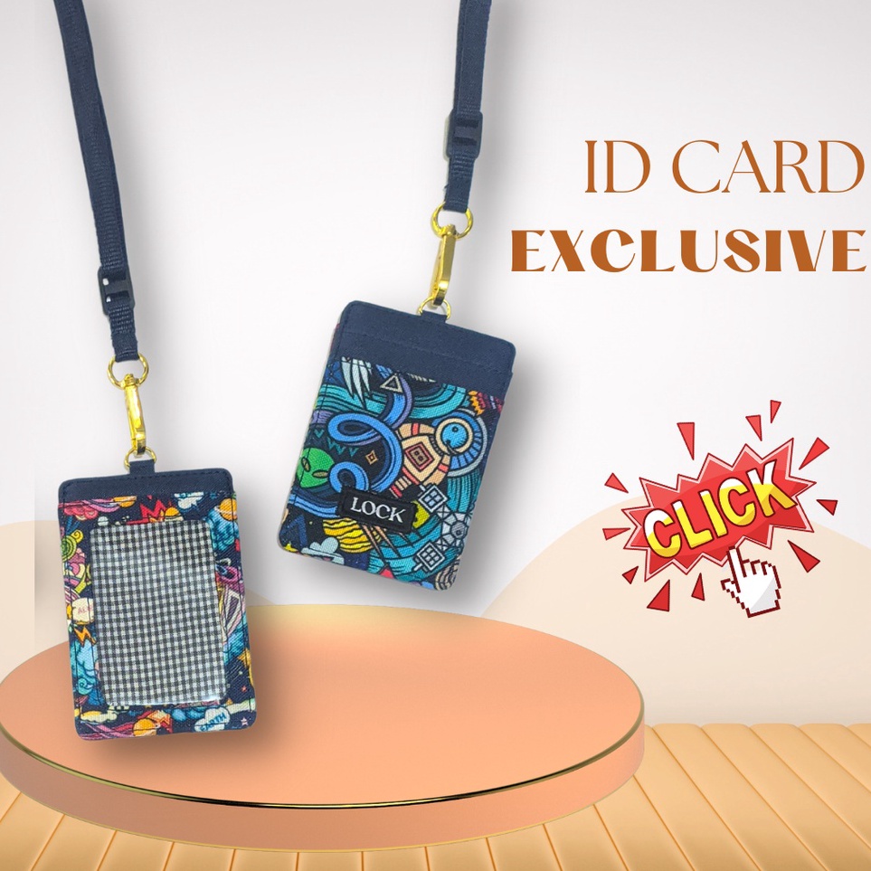 

Gantungan ID Card Kantor Kasual Kalung Name Tag Holder Lanyard Anti Air Pria Wanita LS6 k GK6