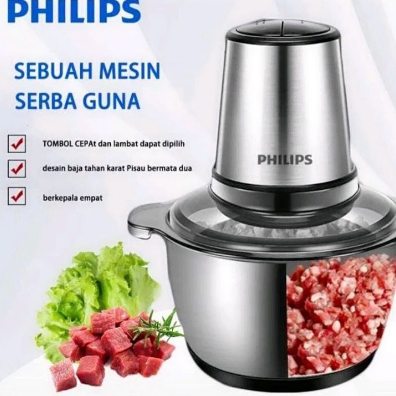 blender choper philips pengiling daging serbaguna meat grinder food prosesor 2L 4 watt v I4N6