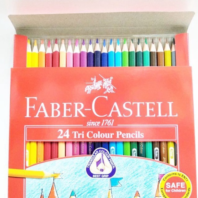 

Pensil Warna Faber Castel 24C TriAngular Panjang g J2H6