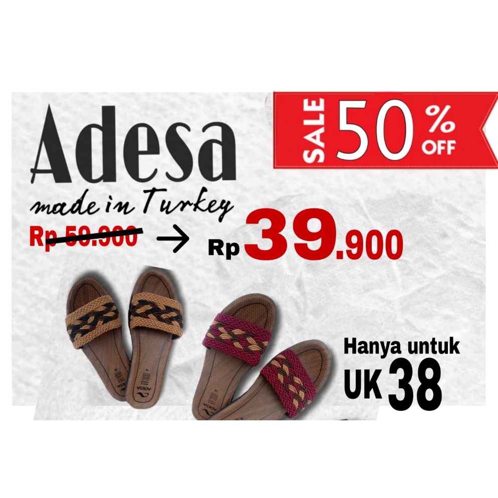 Kode BLINK  SANDAL WANITA ADESA ORIGINAL TURKI RINGAN COCOK UNTUK SOUVENIR HAJIUMROH  BLINK KODE E1X