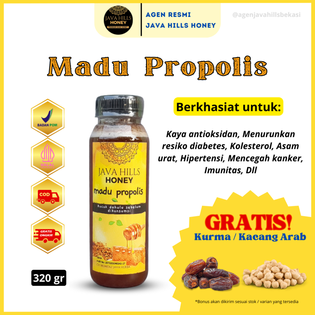 

Madu Propolis Java Hills Honey / Madu Propolis Original