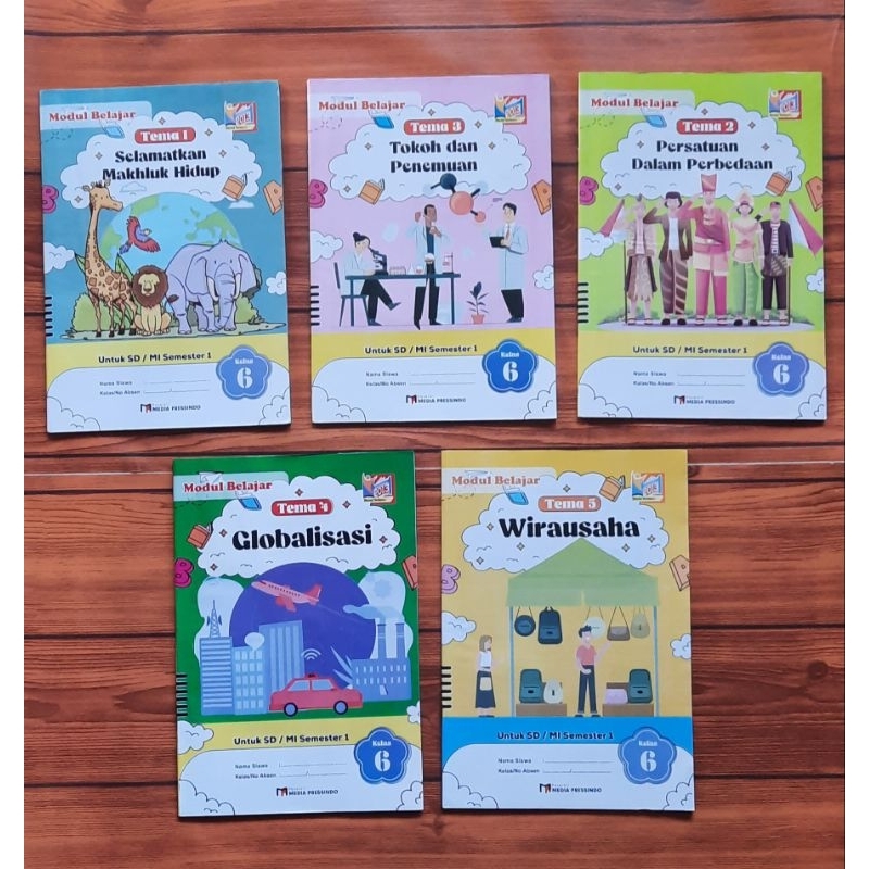 Paket LKS Tematik Kelas 6 SD/Mi.semester 1 Tema 1.2.3.4.5 Media Presindo