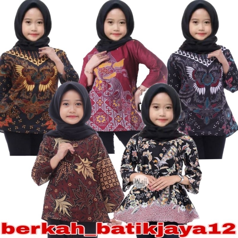 atasan blouse batik anak cewek umur 5 sampai 12 tahun | seragam muslim blouse anak cewek TPQ TPA