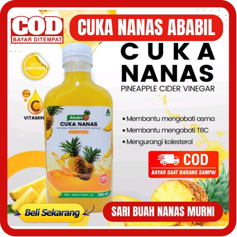 

CUKA NANAS ABABIL 300 ML - CUKA NANAS ASLI 100 % CUKA NANAS WITH MOTHER OBAT DIABETES AMPUH KAYA INSULIN
