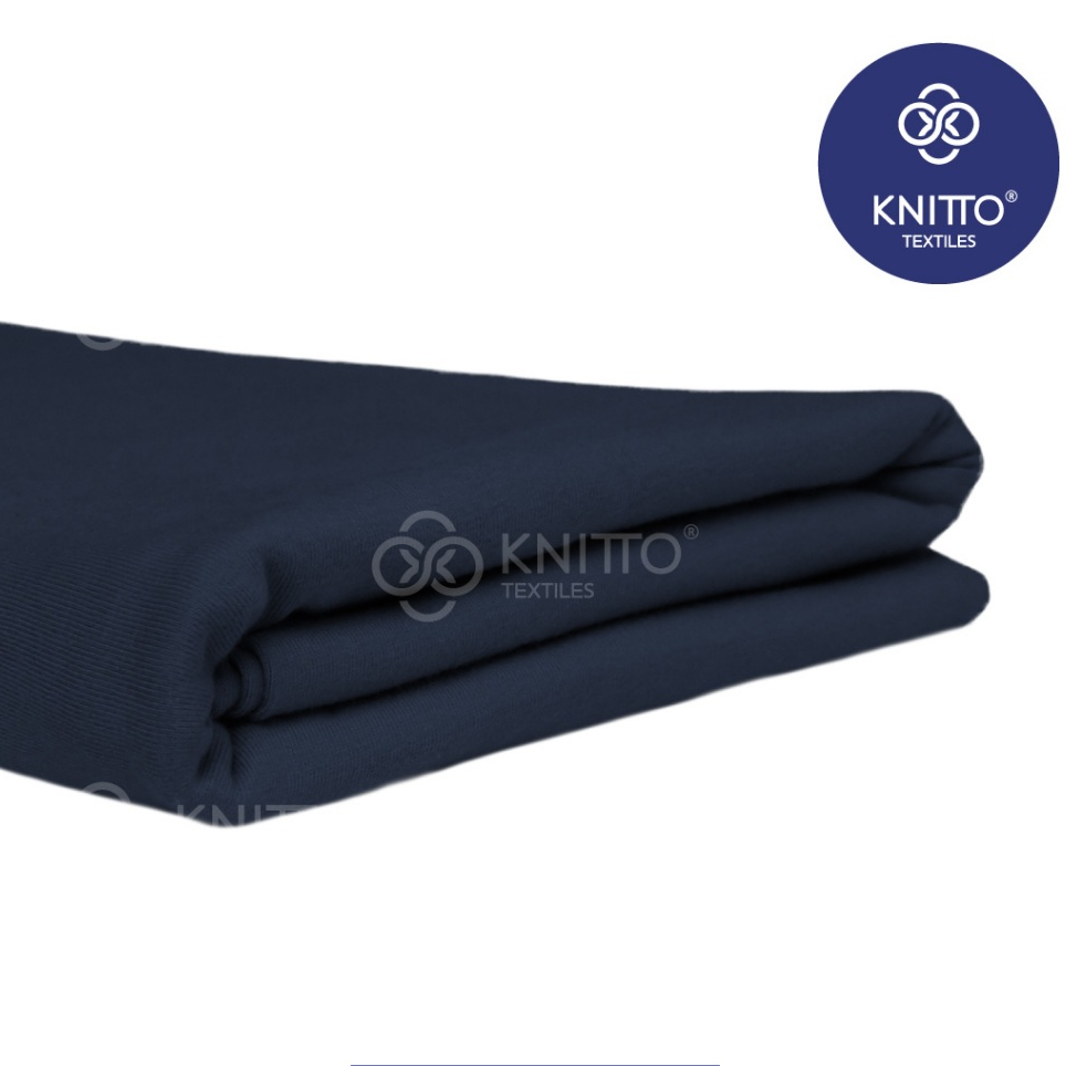 BAHAN KAIN KAOS HEAVYWEIGHT COTTON COMBED 16S NAVY ( BAHAN KAOS ) - KNITTO