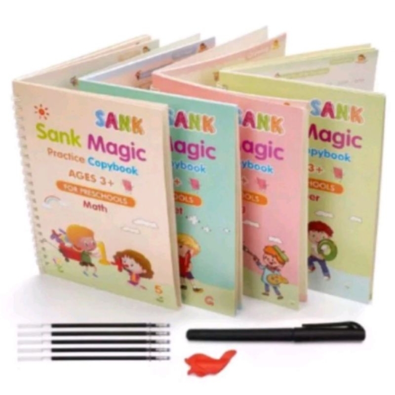 

Buku sank magic book 4 in 1/ Buku belajar menulis isi 4 buku