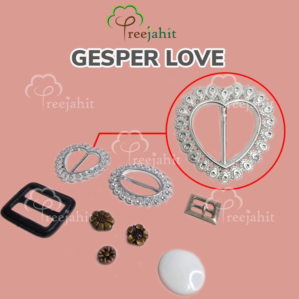 Gesper Aksesoris Baju Wanita Perempuan Model Love