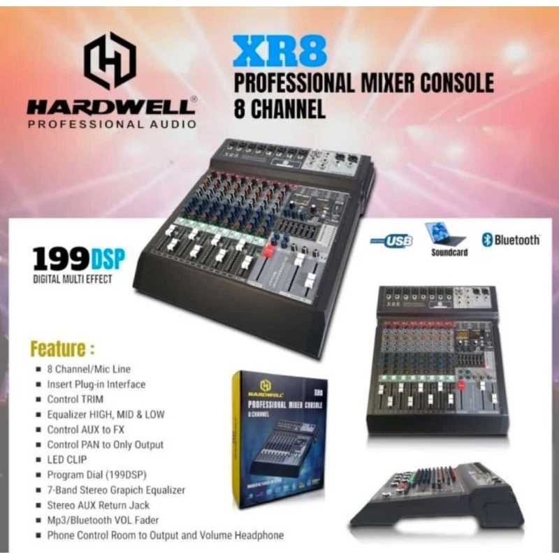 Mixer Hardwell XR 8 Original 8 Channel HARDWELL XR8