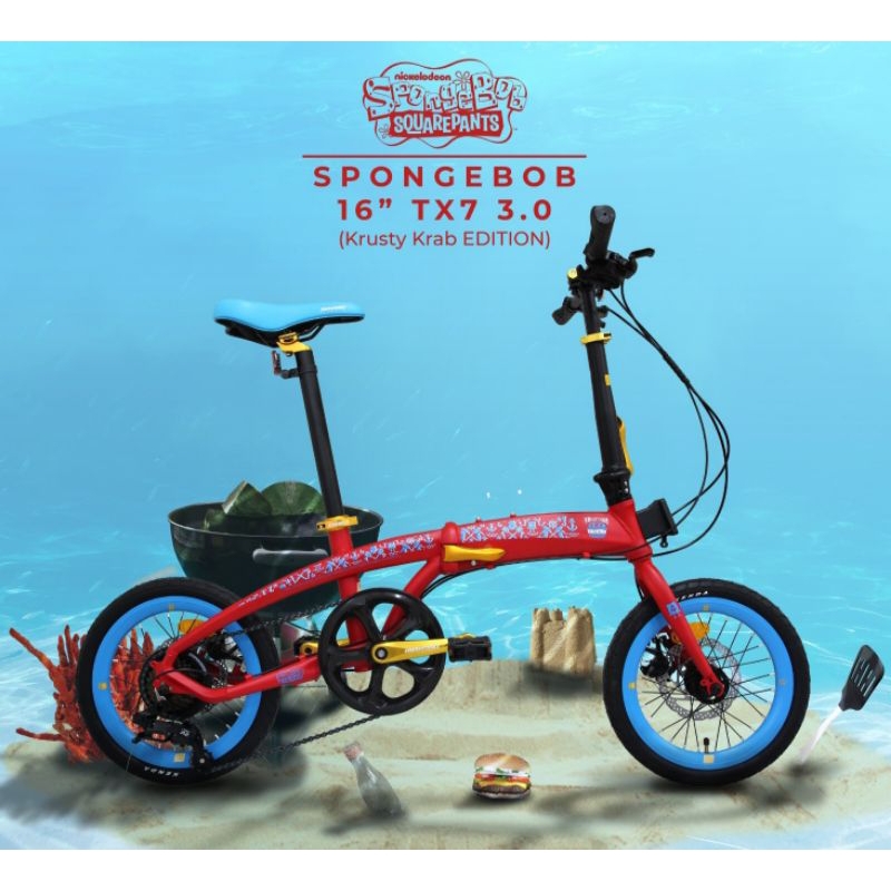 Sepeda Lipat Maximo Spongebob 16 - 20 Inch 3.0 TX7 - BX8