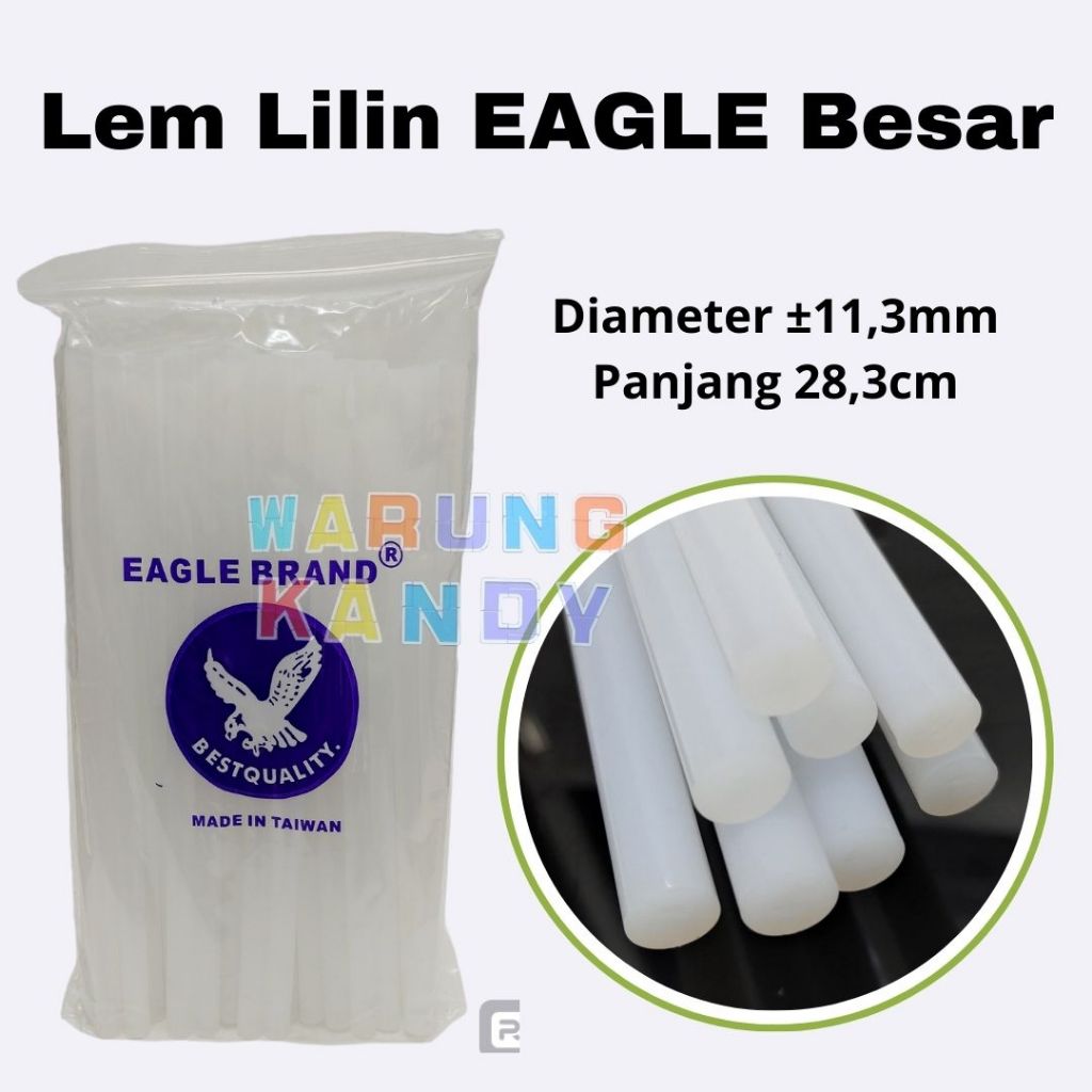 

Lem Taiwan 1Kg Besar Kecil EAGLE KBRAND ~ Tembak Lilin / Glue Stick
