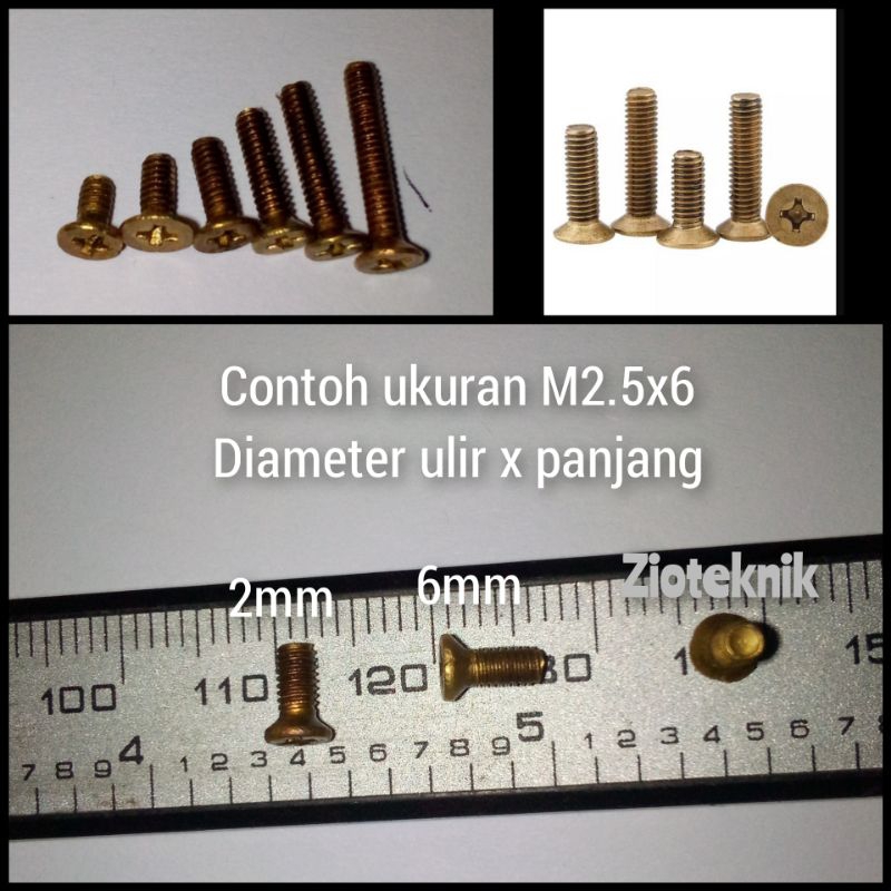 BAUT SEKRUP GOLD M2.5 FOR LAPTOP MESIN ELEKTRONIK