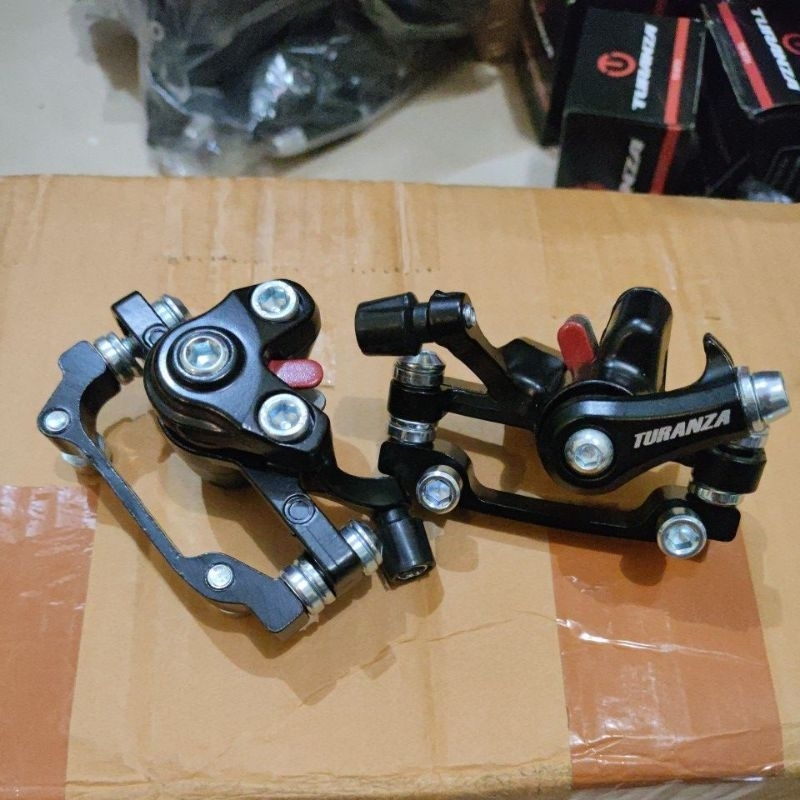 caliper rem cakram sepeda cakram mekanik sepeda lipat mtb minion seli
