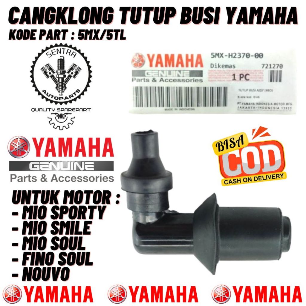 Original YGP Tutup Busi Cangklong Cop Yamaha Mio Smile Mio Sporty Mio Soul Nouvo Z Fino Karbu 5MX/5T