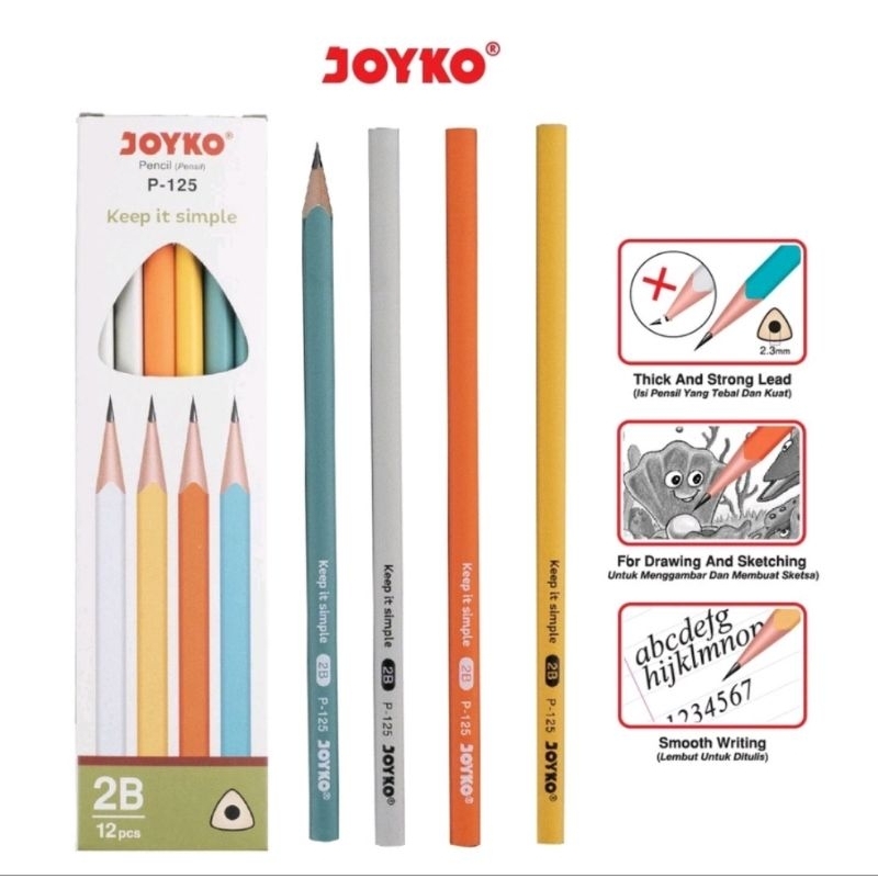 

Pensil 2B Joyko P-125 (1 LUSIN)