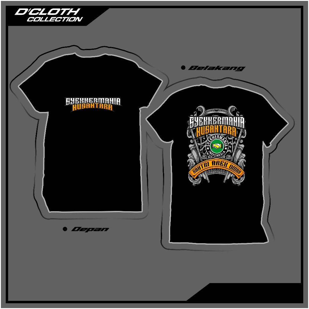 Kaos distro syekhermania nusantara katun pe 24s lengan pendek super premium,kaos oblong,kaos distro 