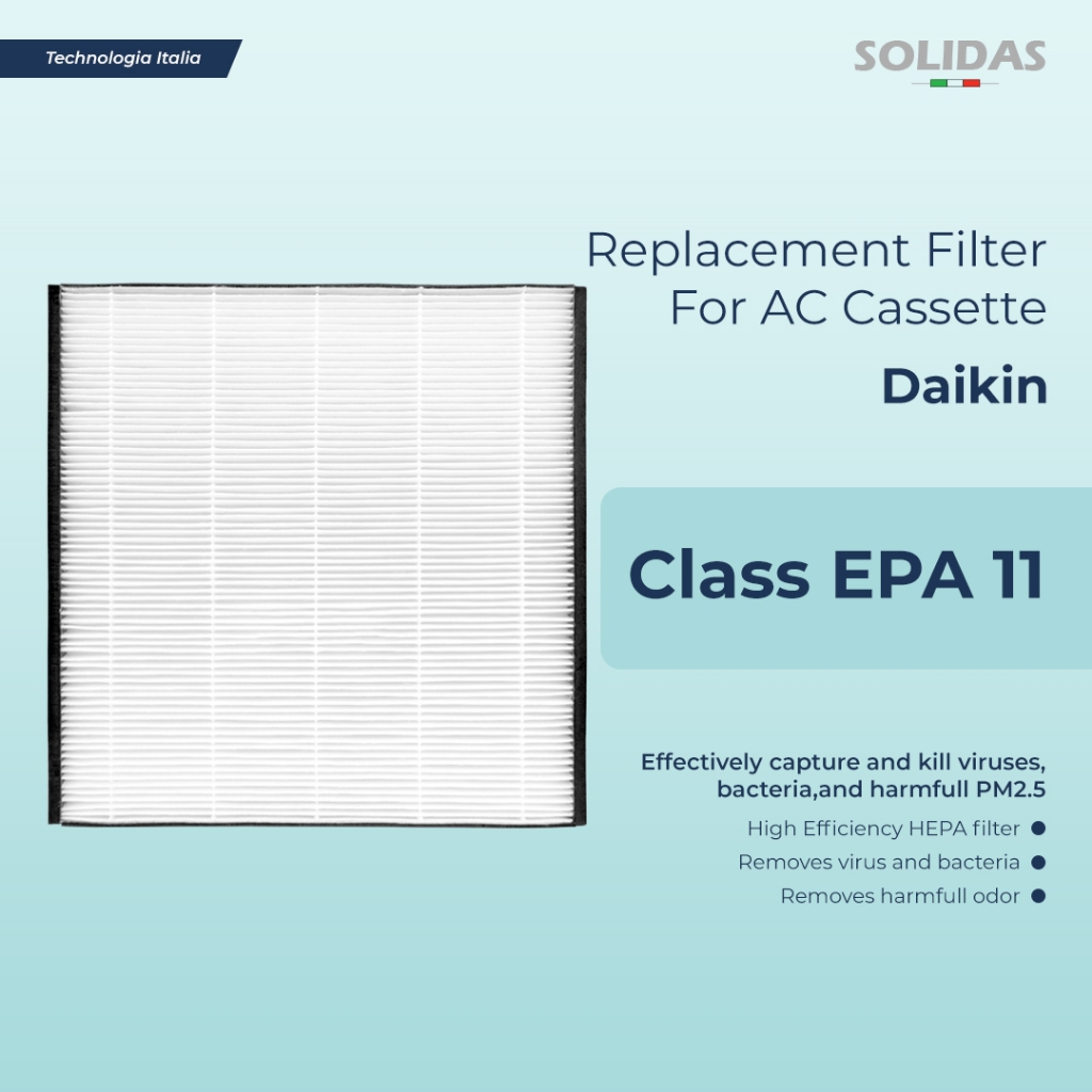 Solidas - Replacement Filter For AC Cassette Daikin Class EPA 11
