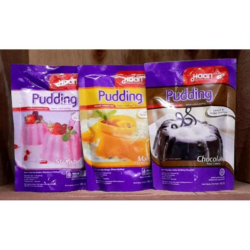 

Haan pudding pouch | instan pudding mix pouch