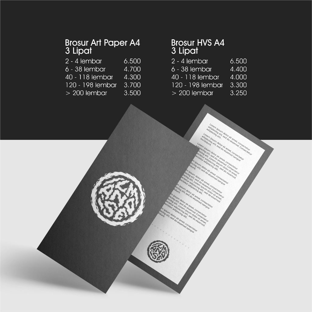 

leaflet / flyer / selebaran / brosur / pamflet Art Paper ukuran A4 - 3 lipat