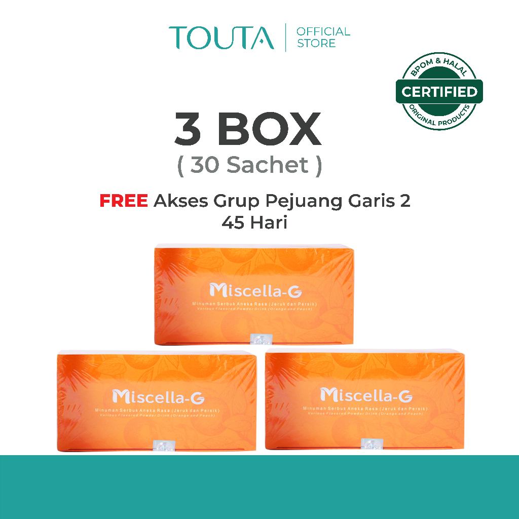 [Bundle] MISCELLA-G Collagen Drink with L-Glutathione | Suplemen Promil - 20 Sachet & 30 Sachet