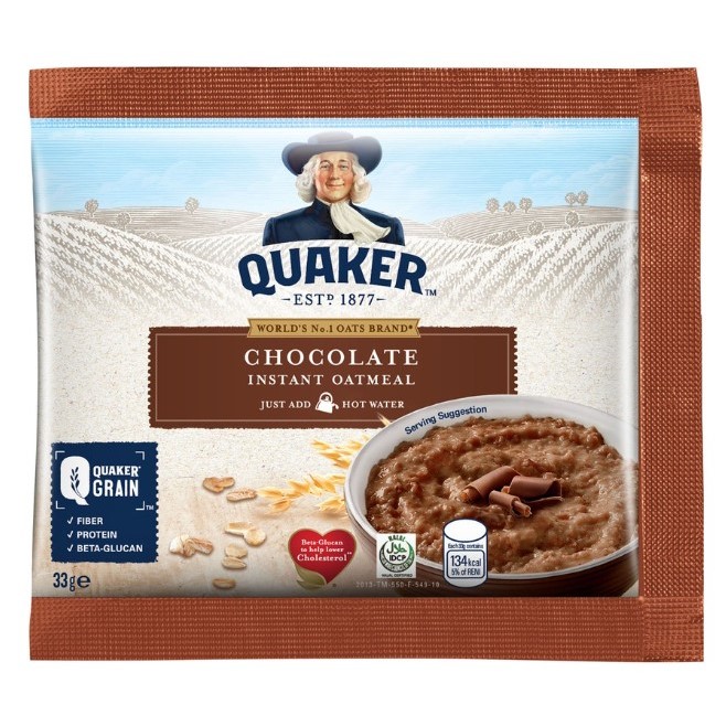 

Quaker Oatmeal Chocolate Sachet 33 Gram