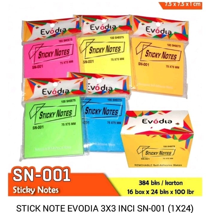 

Memo Sticky Note EVODIA 3x3 inci SN-001