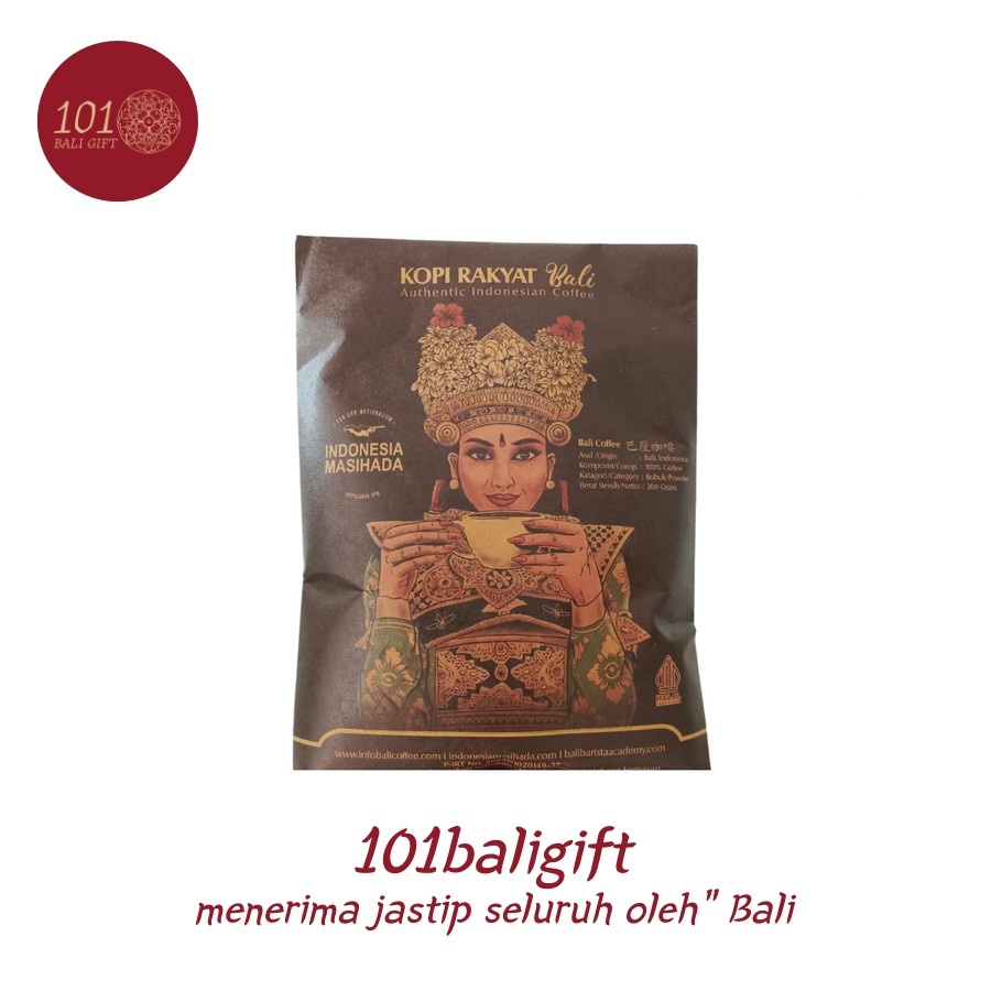 

101BALIGIFT - Oleh oleh bali Kopi rakyat bali 200gr fresh FREE BUBBLE WRAP