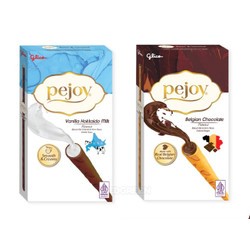 

Glico Pejoy Biskuit Stick rasa Chocolate 47 gr dan Vanilla Hokkaido Milk 30 gr