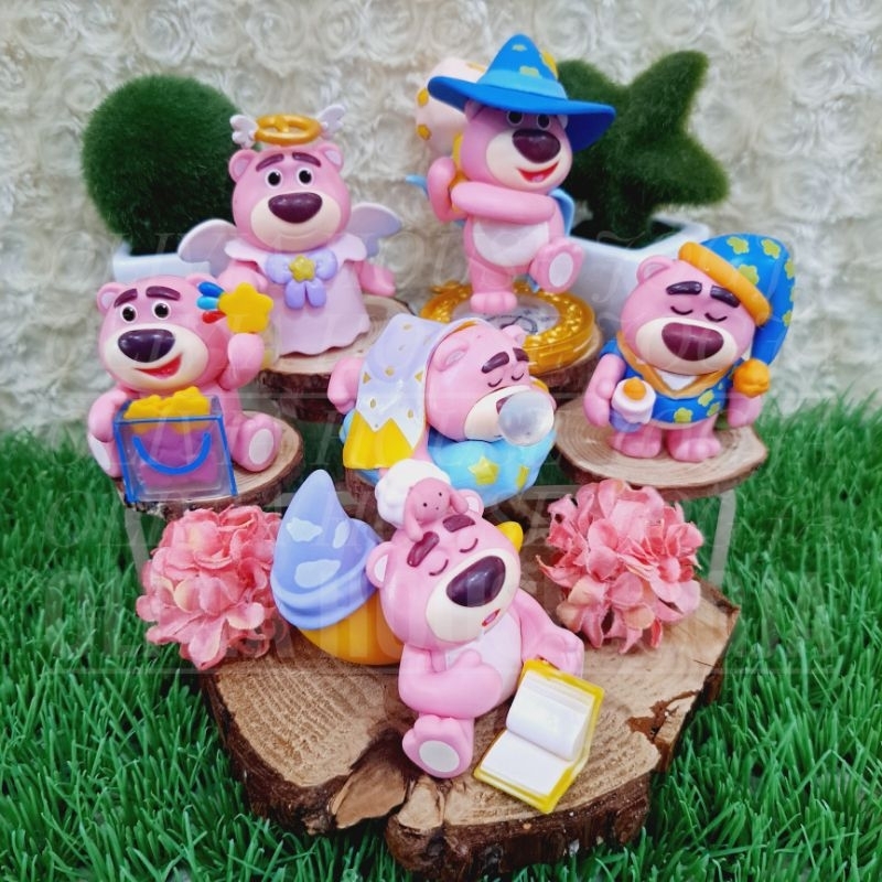 Action Figure Lotso Toy Story Satuan Figurin Lotso Pink Ecer Cake Topper Lotso Toy Story Pink